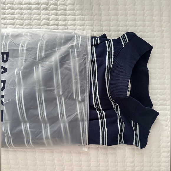 NWT Parke Striped Mockneck in Snowflake Stripe Size L/XL - Picture 5 of 5